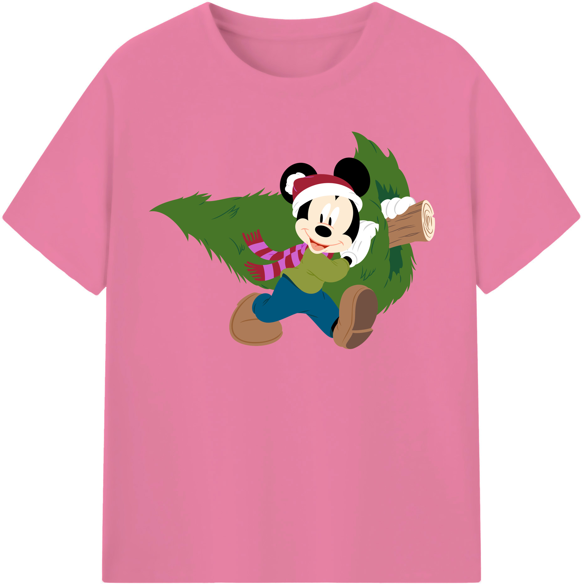 （画像用） ミッキーマウス Mickey Mouse 綿100％半袖Tシャツ（フロントプリント）